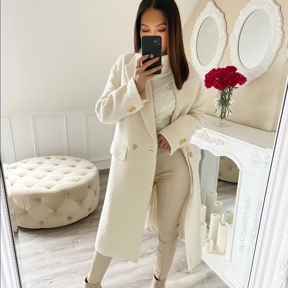 Zara double breast coat bloggers favorite